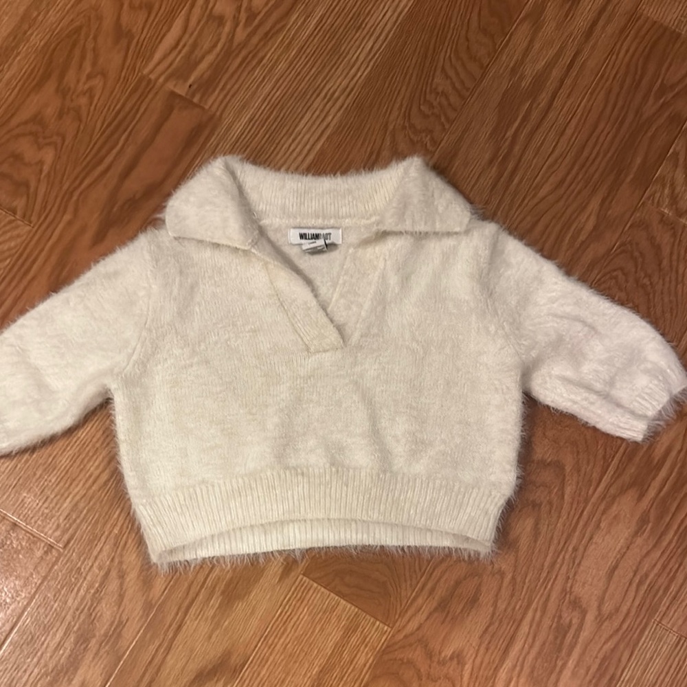 William Rast Cream V-Neck Sweater